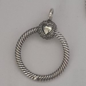Sterling silver O-link charm pendant